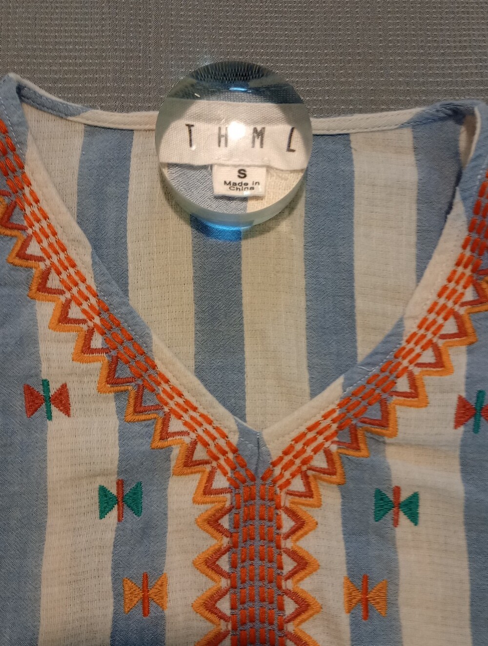 Summery Embroidered Ruffle Sleeve Top from THML - Picture 5 of 10